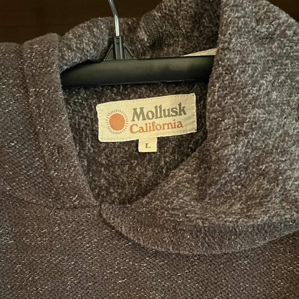 Mollusk California Men's Heather Dark Brown Crewneck Pullover - Picture 2 of 6